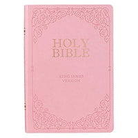 KJV Holy Bible, Giant Print Full-Size, Pink Faux Leather King James Version