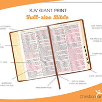 KJV Holy Bible, Giant Print Full-Size, Pink Faux Leather King James Version